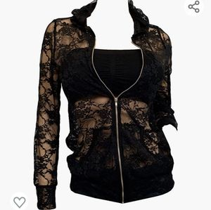 Evogues Lace Zip-up Hoodie